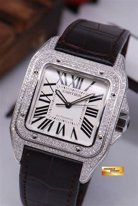 cartier santos 100 occasion|cartier santos 100 xl diamond.